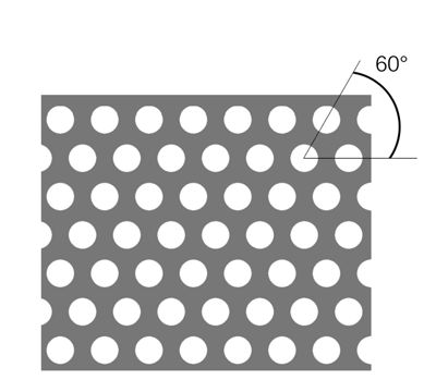 圆孔60°错排