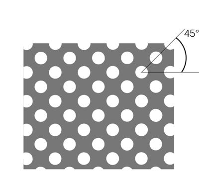 圆孔 45°错排